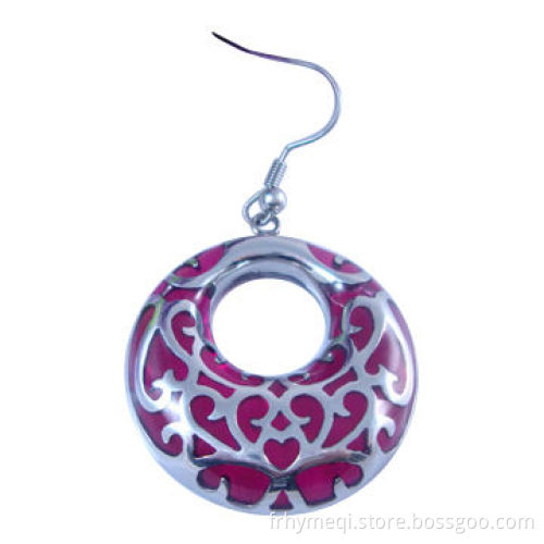 Surgical Steel Drop Earring with Enamel